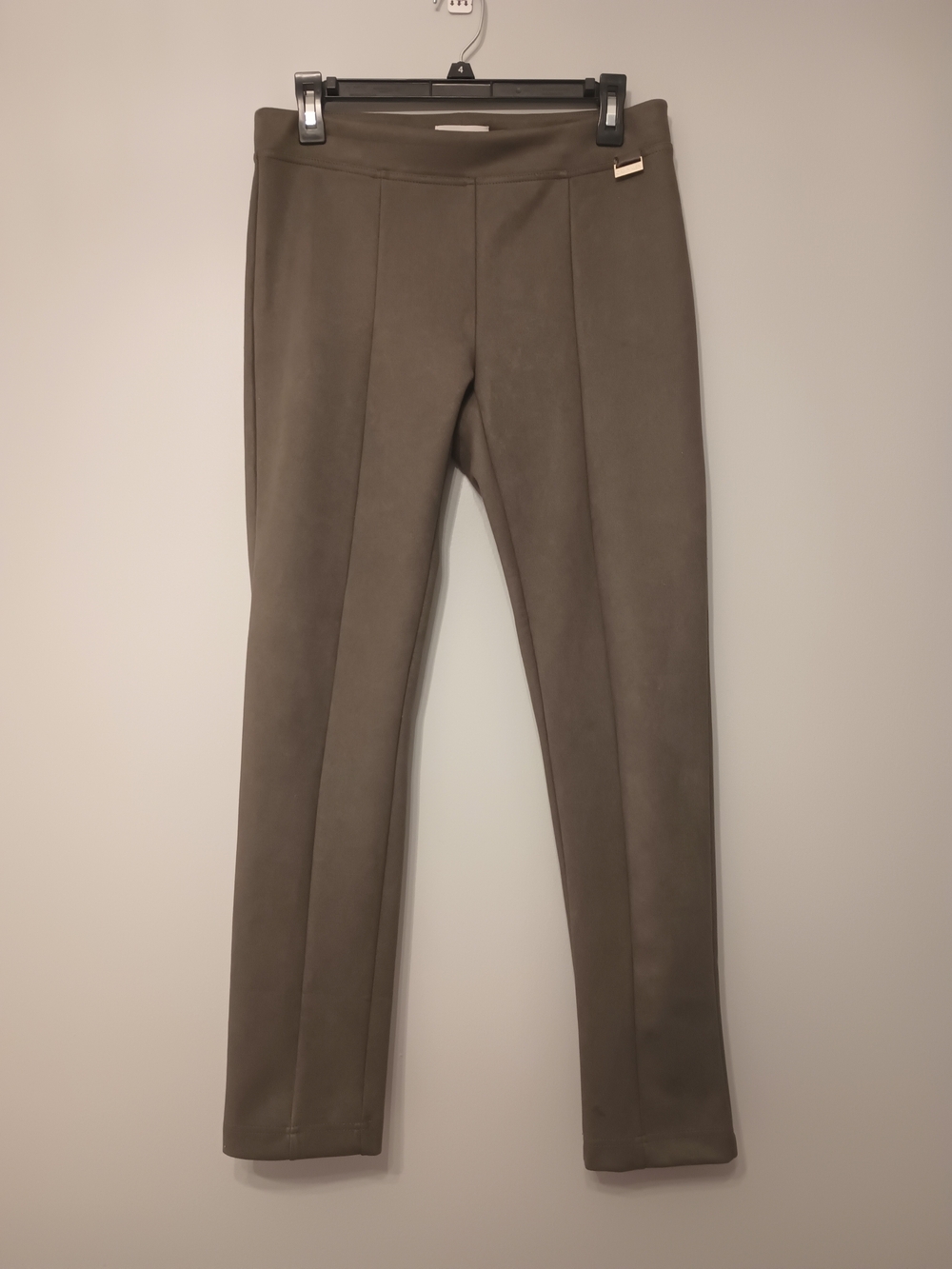 Calvin Klein Olive Green Stretch Ponte Pants S